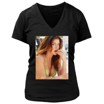 Adrianne Palicki Women's Deep V-Neck TShirt