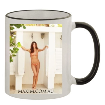 Adrianne Palicki 11oz Colored Rim & Handle Mug