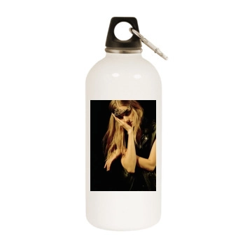 Agyness Deyn White Water Bottle With Carabiner