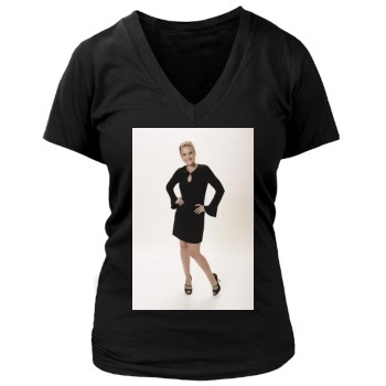 AJ Michalka Women's Deep V-Neck TShirt