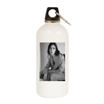 Alejandra Guilmant White Water Bottle With Carabiner