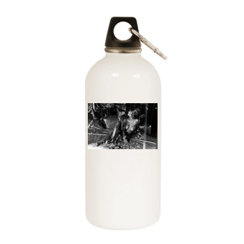 Alejandra Guilmant White Water Bottle With Carabiner