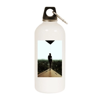 Alejandra Guilmant White Water Bottle With Carabiner