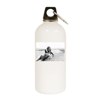 Alejandra Guilmant White Water Bottle With Carabiner