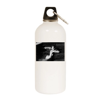 Alejandra Guilmant White Water Bottle With Carabiner