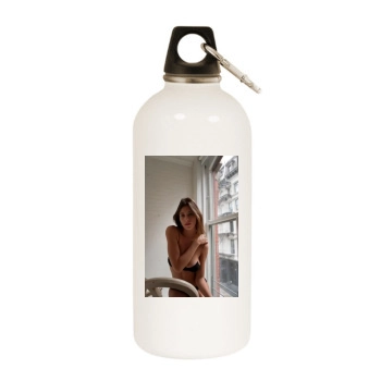 Alejandra Guilmant White Water Bottle With Carabiner