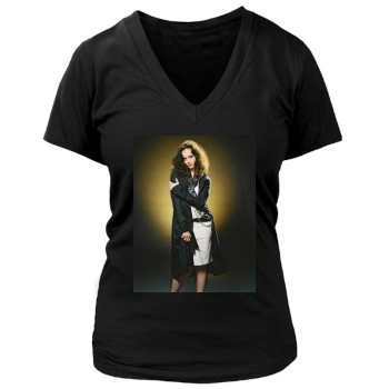 Alexis Bledel Women's Deep V-Neck TShirt