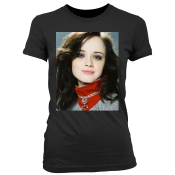 Alexis Bledel Women's Junior Cut Crewneck T-Shirt