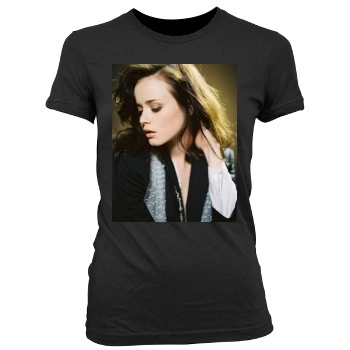 Alexis Bledel Women's Junior Cut Crewneck T-Shirt