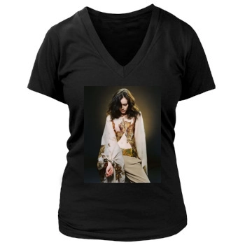 Alexis Bledel Women's Deep V-Neck TShirt