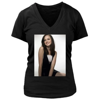 Alexis Bledel Women's Deep V-Neck TShirt