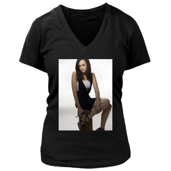 Alexis Bledel Women's Deep V-Neck TShirt