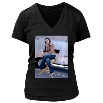 Alexis Bledel Women's Deep V-Neck TShirt