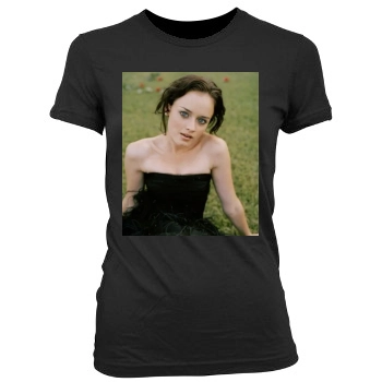 Alexis Bledel Women's Junior Cut Crewneck T-Shirt