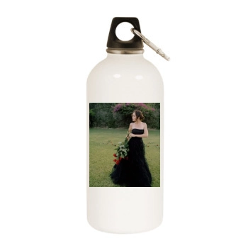 Alexis Bledel White Water Bottle With Carabiner