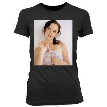 Alexis Bledel Women's Junior Cut Crewneck T-Shirt