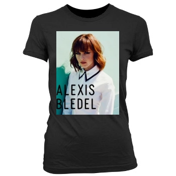 Alexis Bledel Women's Junior Cut Crewneck T-Shirt