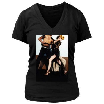 Alexis Bledel Women's Deep V-Neck TShirt