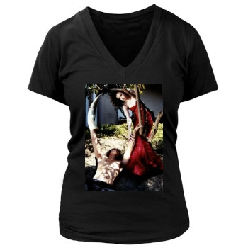 Alexis Bledel Women's Deep V-Neck TShirt