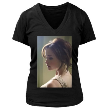 Alexis Bledel Women's Deep V-Neck TShirt