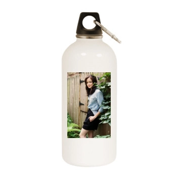 Alexis Bledel White Water Bottle With Carabiner