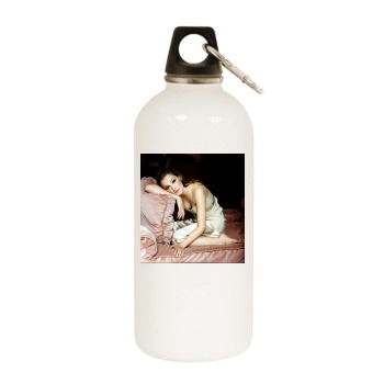 Alexandra Maria Lara White Water Bottle With Carabiner