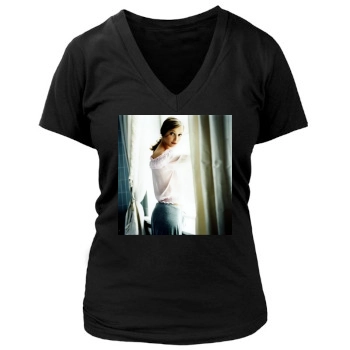 Alexandra Maria Lara Women's Deep V-Neck TShirt