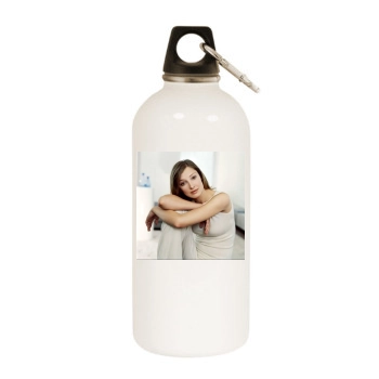 Alexandra Maria Lara White Water Bottle With Carabiner