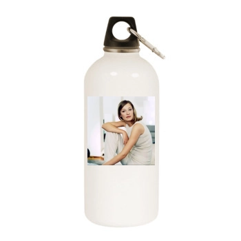 Alexandra Maria Lara White Water Bottle With Carabiner