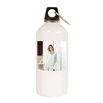 Alexandra Maria Lara White Water Bottle With Carabiner