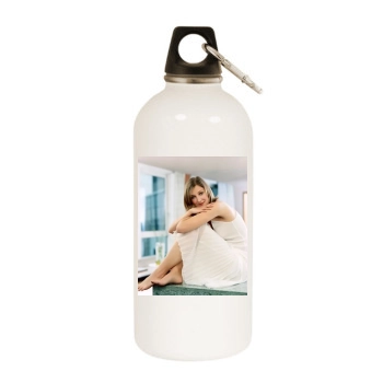 Alexandra Maria Lara White Water Bottle With Carabiner