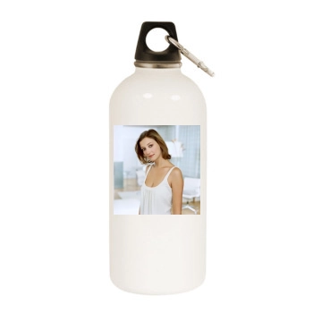 Alexandra Maria Lara White Water Bottle With Carabiner