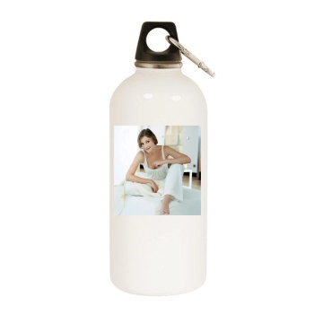 Alexandra Maria Lara White Water Bottle With Carabiner