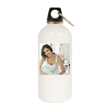 Alexandra Maria Lara White Water Bottle With Carabiner