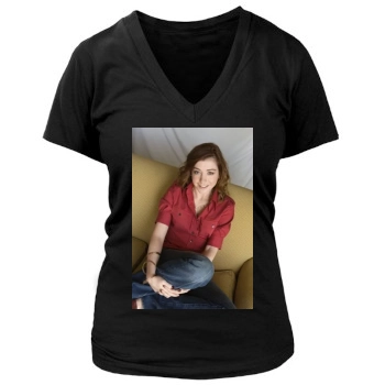 Alyson Hannigan Women's Deep V-Neck TShirt