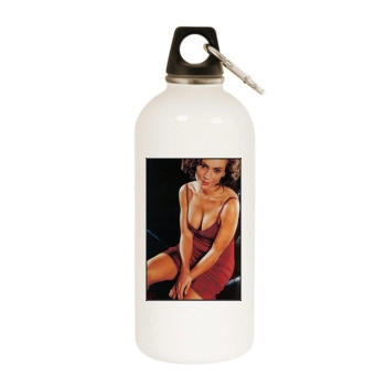 Alyssa Milano White Water Bottle With Carabiner