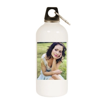 Alyssa Milano White Water Bottle With Carabiner