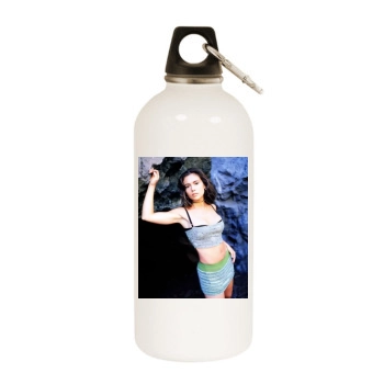 Alyssa Milano White Water Bottle With Carabiner