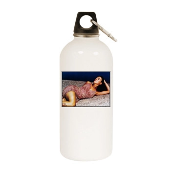 Alyssa Milano White Water Bottle With Carabiner