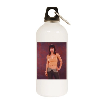 Alyssa Milano White Water Bottle With Carabiner