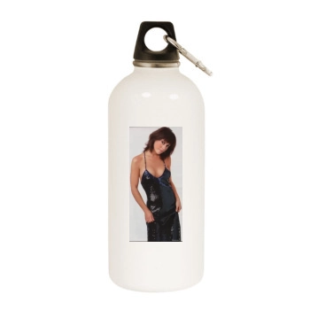 Alyssa Milano White Water Bottle With Carabiner