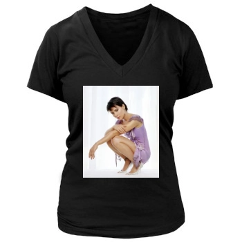 Alyssa Milano Women's Deep V-Neck TShirt