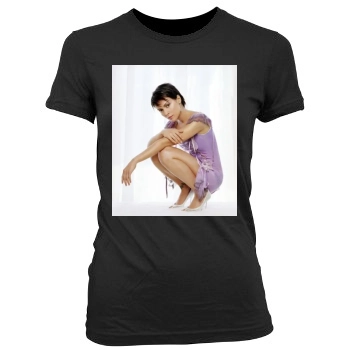 Alyssa Milano Women's Junior Cut Crewneck T-Shirt