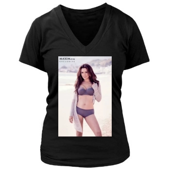 Alyssa Milano Women's Deep V-Neck TShirt