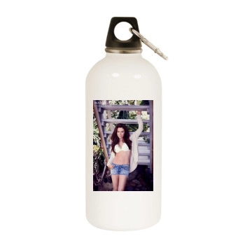 Alyssa Milano White Water Bottle With Carabiner