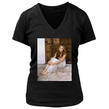 Amanda Bynes Women's Deep V-Neck TShirt