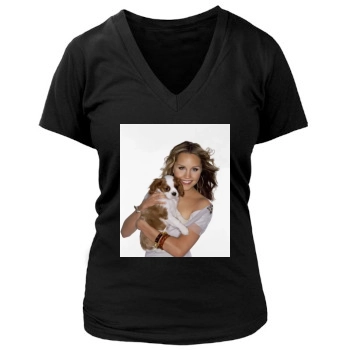 Amanda Bynes Women's Deep V-Neck TShirt