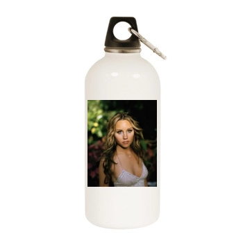 Amanda Bynes White Water Bottle With Carabiner