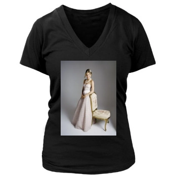 Amanda Bynes Women's Deep V-Neck TShirt