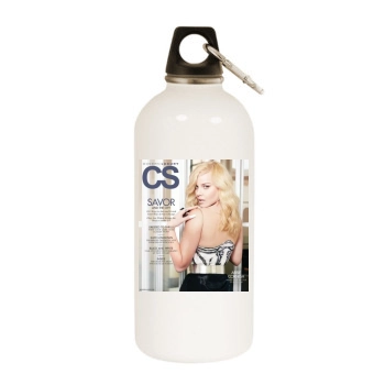 Abbie Cornish White Water Bottle With Carabiner